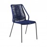 Armen Living Clip Indoor Outdoor Stackable Steel Dining Chair With Black Rope - Set of 2 014