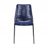 Armen Living Clip Indoor Outdoor Stackable Steel Dining Chair With Black Rope - Set of 2 015
