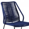 Armen Living Clip Indoor Outdoor Stackable Steel Dining Chair With Black Rope - Set of 2 016