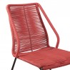 Armen Living Clip Indoor Outdoor Stackable Steel Dining Chair With Black Rope - Set of 2 030
