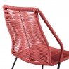 Armen Living Clip Indoor Outdoor Stackable Steel Dining Chair With Black Rope - Set of 2 022