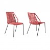 Armen Living Clip Indoor Outdoor Stackable Steel Dining Chair With Black Rope - Set of 2 05