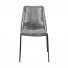 Armen Living Clip Indoor Outdoor Stackable Steel Dining Chair With Black Rope - Set of 2 027