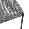 Armen Living Clip Indoor Outdoor Stackable Steel Dining Chair With Black Rope - Set of 2 029
