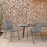 Armen Living Clip Indoor Outdoor Stackable Steel Dining Chair With Black Rope - Set of 2 03
