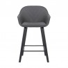 Armen Living Crimson Faux Leather And Wood Bar And Counter Height Stool In Gray 005