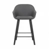 Armen Living Crimson Faux Leather And Wood Bar And Counter Height Stool In Gray 005 - Armen Living Crimson Faux Leather And Wood Bar And Counter Height Stool In Gray 005