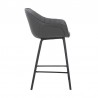 Armen Living Crimson Faux Leather And Wood Bar And Counter Height Stool In Gray 007
