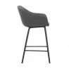 Armen Living Crimson Faux Leather And Wood Bar And Counter Height Stool In Gray 007 - Armen Living Crimson Faux Leather And Wood Bar And Counter Height Stool In Gray 007