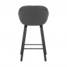 Armen Living Crimson Faux Leather And Wood Bar And Counter Height Stool In Gray 001