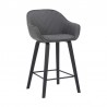 Armen Living Crimson Faux Leather And Wood Bar And Counter Height Stool In Gray 002