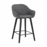 Armen Living Crimson Faux Leather And Wood Bar And Counter Height Stool In Gray 002 - Armen Living Crimson Faux Leather And Wood Bar And Counter Height Stool In Gray 002