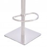 Armen Living Crystal Barstool In Brushed Stainless Steel finish With Gray Fabric And Walnut Back 003