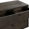 Armen Living Cross Solid Oak and Metal 3 Drawer Dresser- Top View - Armen Living Cross Solid Oak and Metal 3 Drawer Dresser- Top View