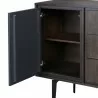 Armen Living Cross Solid Oak and Metal 3 Drawer Dresser- Half Open - Armen Living Cross Solid Oak and Metal 3 Drawer Dresser- Half Open