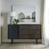 Armen Living Cross Solid Oak and Metal 3 Drawer Dresser - Armen Living Cross Solid Oak and Metal 3 Drawer Dresser