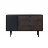Armen Living Cross Dark Gray Solid Oak King Or Queen 4pc Bedroom Set 05