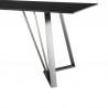 Armen Living Cressida Glass And Stainless Steel Rectangular Dining Room Table In Black  04