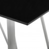 Armen Living Cressida Glass And Stainless Steel Rectangular Dining Room Table In Black  02