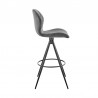 Armen Living Catalina Counter Height Bar Stool In Charcoal Fabric And Black Finish 003