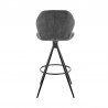 Armen Living Catalina Counter Height Bar Stool In Charcoal Fabric And Black Finish 005