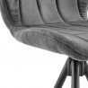 Armen Living Catalina Counter Height Bar Stool In Charcoal Fabric And Black Finish 007