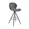 Armen Living Catalina Counter Height Bar Stool In Charcoal Fabric And Black Finish 001