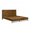 Cusco Rustic Acacia Platform King Bed - Angled No Cushion