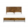 Cusco Rustic Acacia Platform Queen Bed - Front