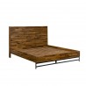 Cusco Rustic Acacia Platform Queen Bed - Angled No Cushion