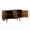 Cusco Acacia Rustic Buffet Cabinet - Cabinet Opened