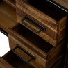 Cusco Acacia Rustic Buffet Cabinet - Cabinet Opened
