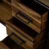 Cusco Acacia Rustic Buffet Cabinet - Cabinet Opened - Cusco Acacia Rustic Buffet Cabinet - Cabinet Opened
