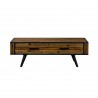 Cusco Rustic Acacia Coffee Table with Drawer - Front