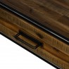 Cusco Rustic Acacia Coffee Table with Drawer - Drawer Detail