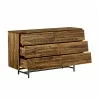 Cusco Rustic Acacia 6 Drawer Dresser - Drawers Opened - Cusco Rustic Acacia 6 Drawer Dresser - Drawers Opened
