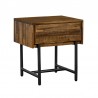 Armen Living Cusco Rustic Acacia Single Drawer Night stand In Antique Acacia 03