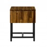 Armen Living Cusco Rustic Acacia Single Drawer Night stand In Antique Acacia 04