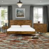 Armen Living Cusco Rustic Acacia Platform King or Queen Bed In Antique Acacia