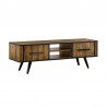 Armen Living Cusco Rustic Acacia TV Stand Front Angle