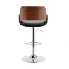 Colby Adjustable Black Faux Leather and Chrome Finish Bar Stool 004 - Colby Adjustable Black Faux Leather and Chrome Finish Bar Stool 004