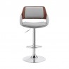 Armen Living Colby Adjustable Faux Leather And Chrome Finish Bar Stool 002