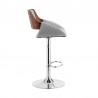 Armen Living Colby Adjustable Faux Leather And Chrome Finish Bar Stool 001