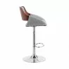 Armen Living Colby Adjustable Faux Leather And Chrome Finish Bar Stool 001 - Armen Living Colby Adjustable Faux Leather And Chrome Finish Bar Stool 001