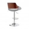Armen Living Colby Adjustable Faux Leather And Chrome Finish Bar Stool 004