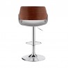Armen Living Colby Adjustable Faux Leather And Chrome Finish Bar Stool 005