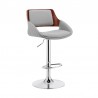 Armen Living Colby Adjustable Faux Leather And Chrome Finish Bar Stool 003
