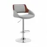 Armen Living Colby Adjustable Faux Leather And Chrome Finish Bar Stool 003 - Armen Living Colby Adjustable Faux Leather And Chrome Finish Bar Stool 003