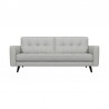 Armen Living Daeson 86" Mid-Century Modern Gray Genuine Leather Square Arm Sofa Front