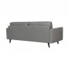 Armen Living Daeson 86" Mid-Century Modern Dark Gray Genuine Leather Square Arm Sofa Back